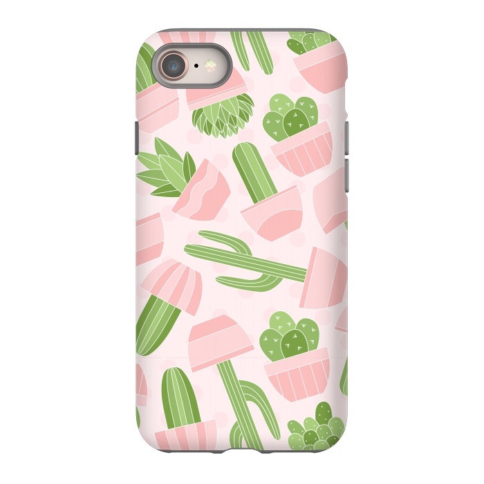 iPhone 8 StrongFit funny cactus print by MALLIKA