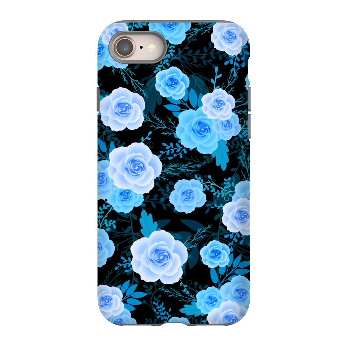 iPhone 8 StrongFit Blue purple roses by Jms
