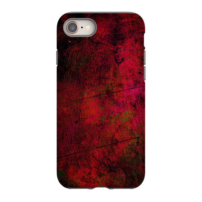 iPhone 8 StrongFit Red abstract grunge textured design by Josie