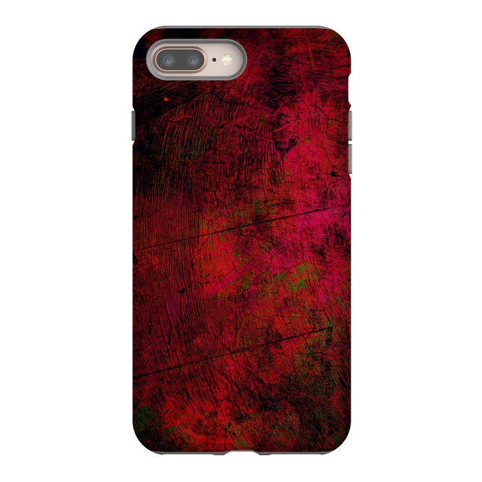 iPhone 8 plus StrongFit Red abstract grunge textured design by Josie