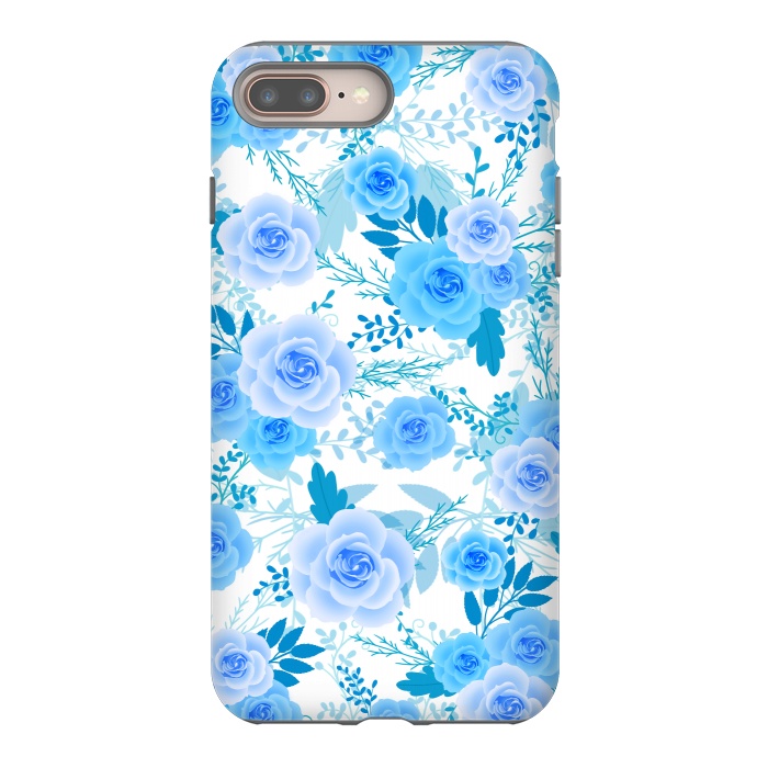 iPhone 8 plus StrongFit Blue roses by Jms