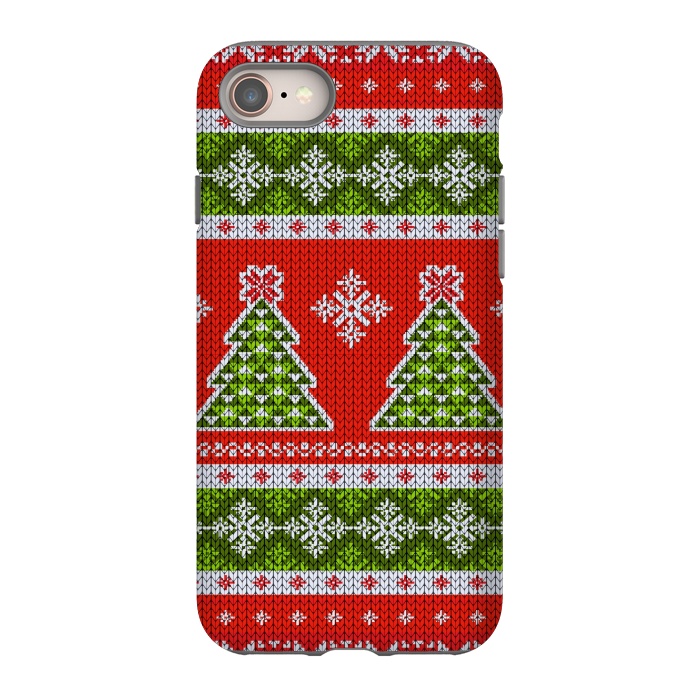 iPhone 8 StrongFit Ugly christmas sweater pattern  by Winston
