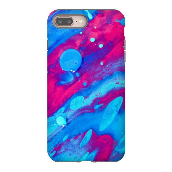 iPhone 8 plus StrongFit Pink and blue abstract painting  by Winston