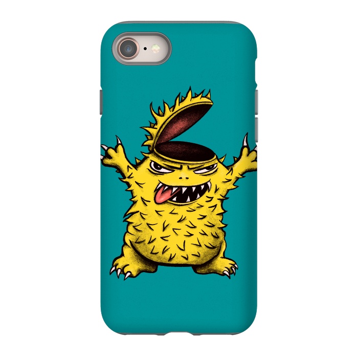 iPhone 8 StrongFit Crazy Brainless Chicken Monster Character by Boriana Giormova