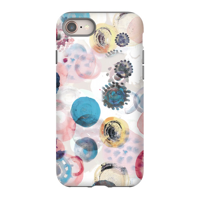 iPhone 8 StrongFit Colorful painted spots by Oana 