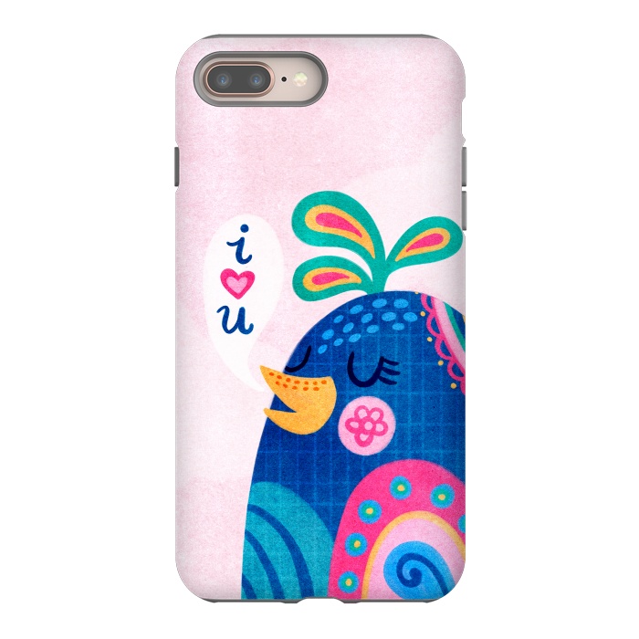 iPhone 8 plus StrongFit I Love You Bird by Noonday Design