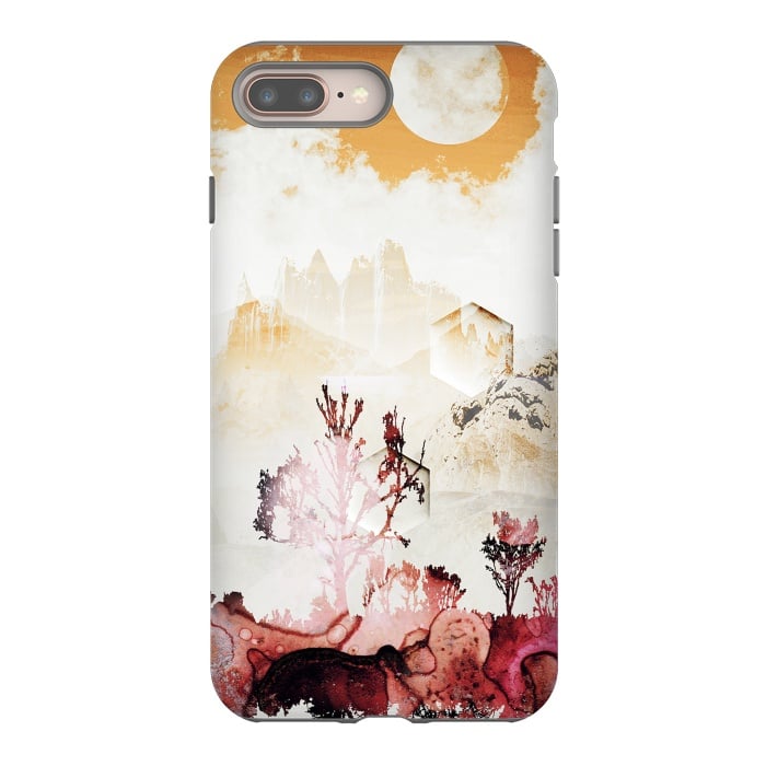 iPhone 8 plus StrongFit Desert oasis painted landscape by Oana 