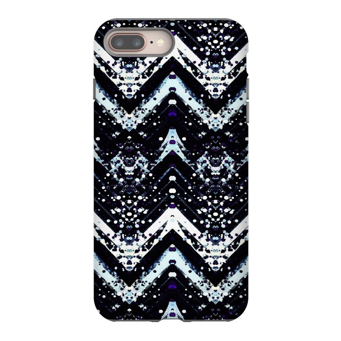 iPhone 8 plus StrongFit Snowy mountains zigzag ethnic pattern by Oana 