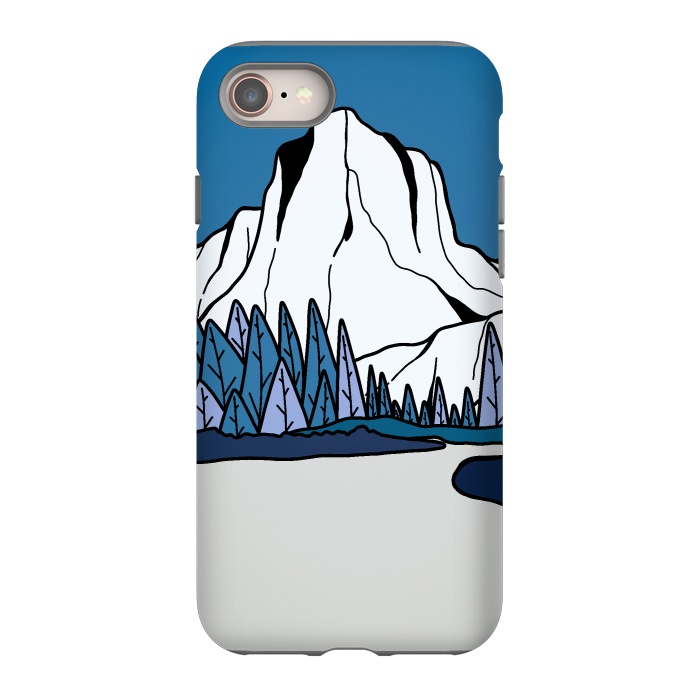 iPhone 8 StrongFit Blue peak hill by Steve Wade (Swade)