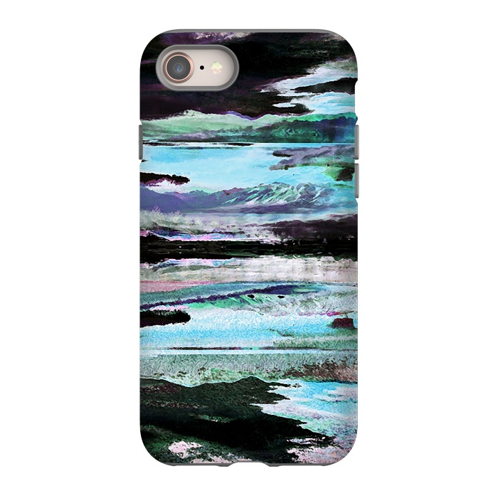 iPhone 8 StrongFit Mountain landscape textured modern painting by Oana 