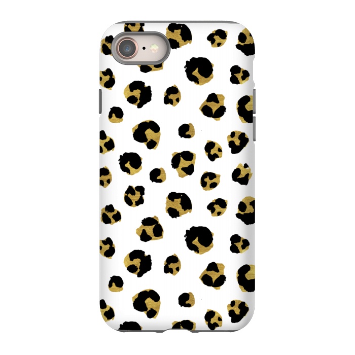 iPhone 8 StrongFit Leopard. Black and gold by Julia Badeeva