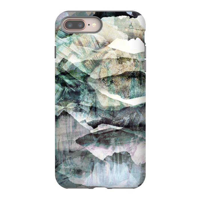 iPhone 8 plus StrongFit stylised mountain landscape art by Oana 