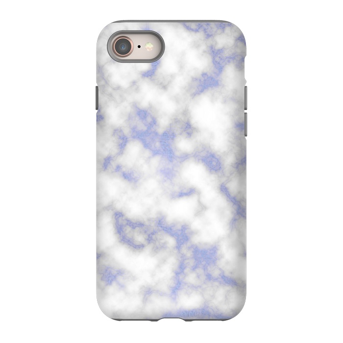 iPhone 8 StrongFit Blue and White Marble Texture by Julie Erin Designs