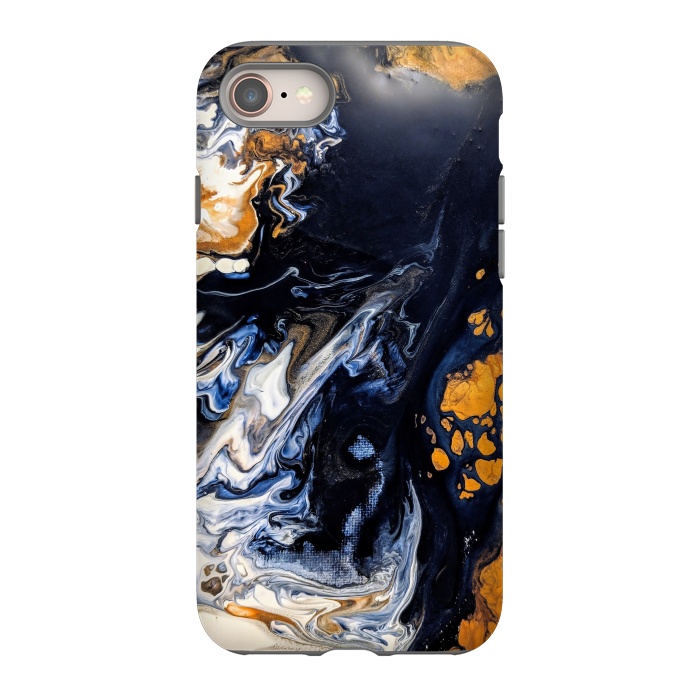 iPhone 8 StrongFit Black and golden abstract painting  by Winston