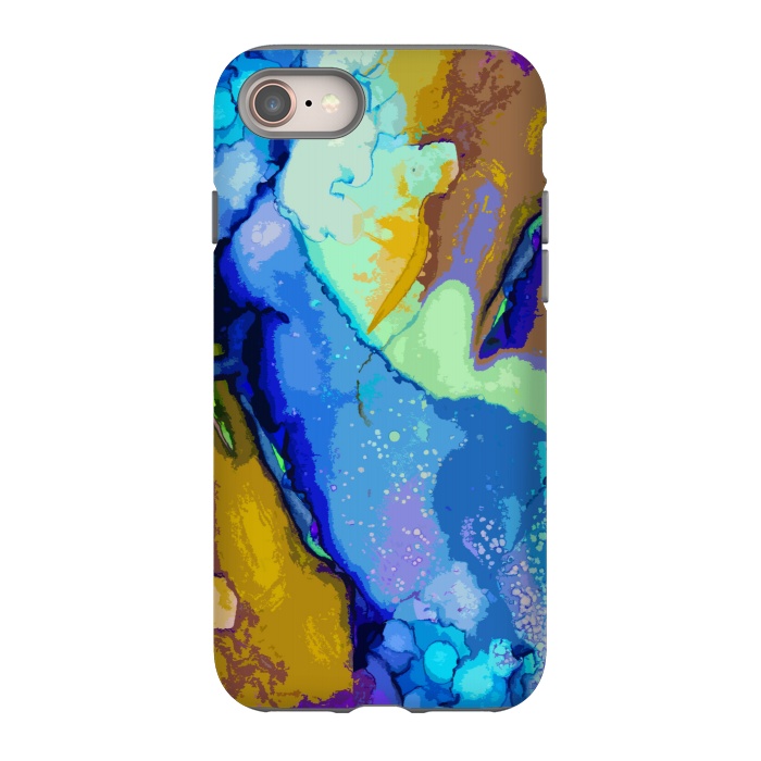 iPhone 8 StrongFit Blue beachy abstract art by Josie