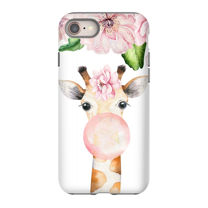 iPhone 8 StrongFit Flower Giraffe With Chewing gum by  Utart