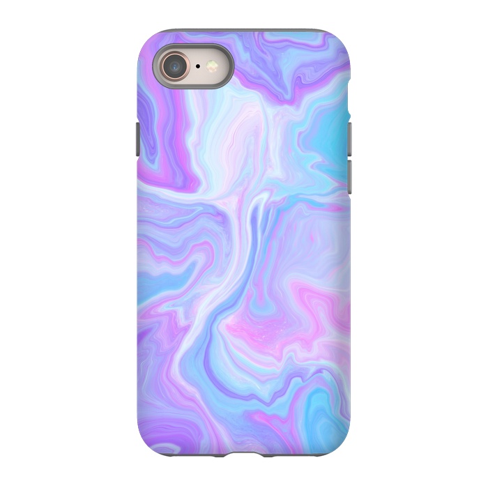 iPhone 8 StrongFit Blue pink purple marble by Jms