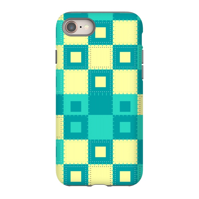 iPhone 8 StrongFit blue yellow patchwork by MALLIKA