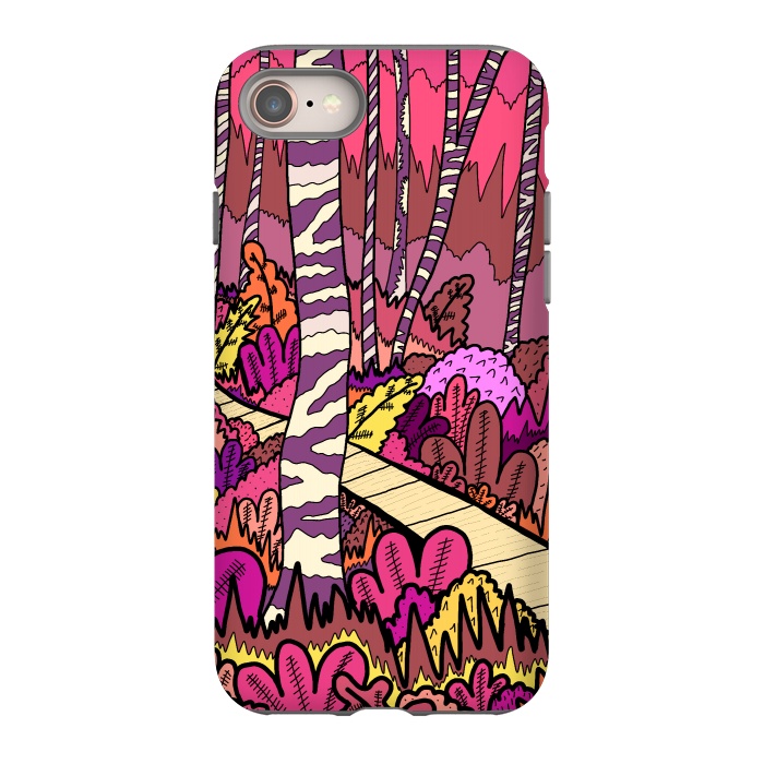 iPhone 8 StrongFit The pink forest walk by Steve Wade (Swade)