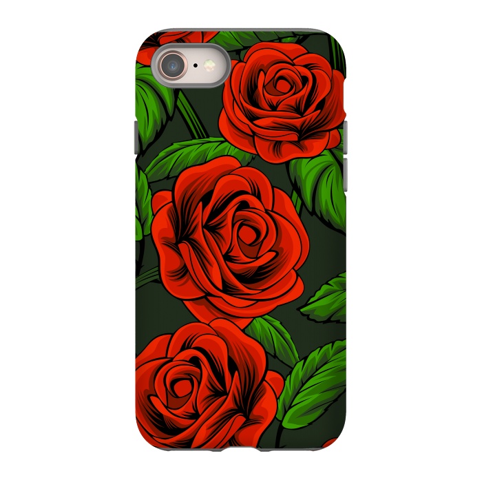 iPhone 8 StrongFit red roses by haroulita