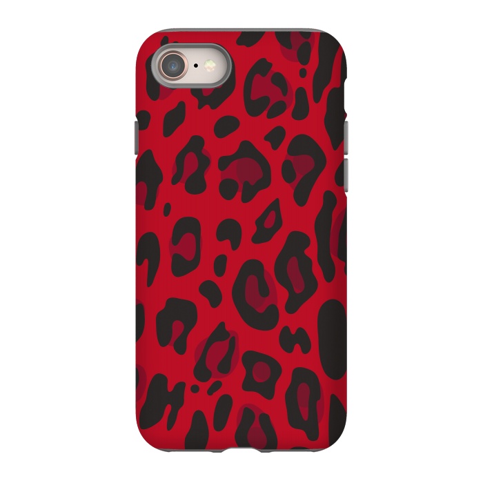 iPhone 8 StrongFit red animal print by haroulita