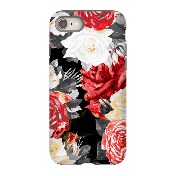 iPhone 8 StrongFit Red and white roses by Oana 
