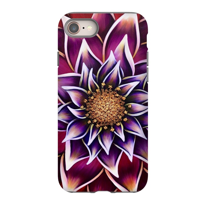 iPhone 8 StrongFit Gilded Dahlia by Denise Cassidy Wood