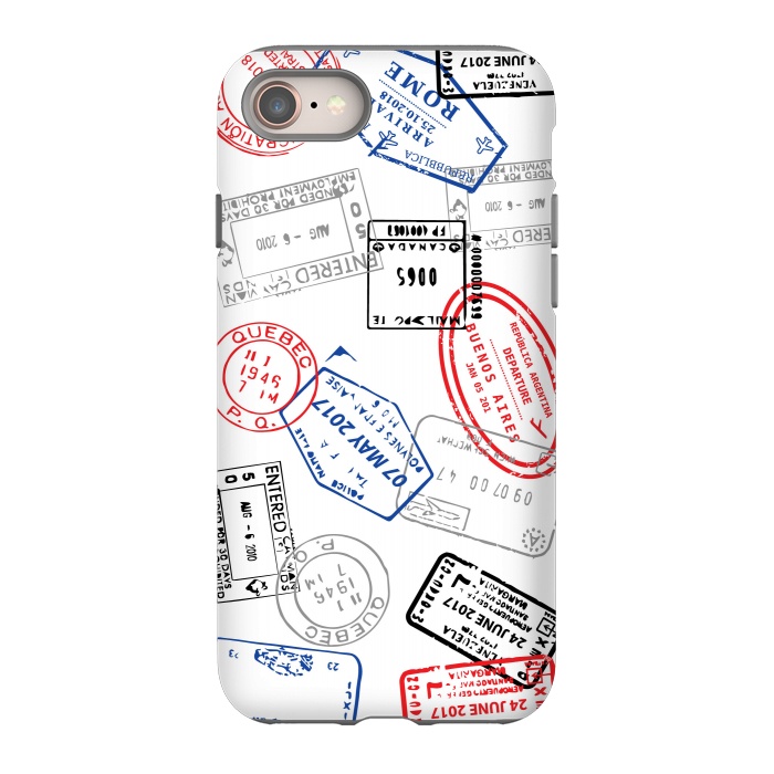iPhone 8 StrongFit Passport stamps by Martina