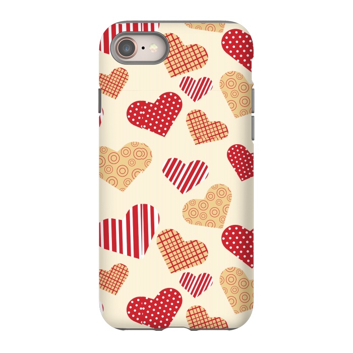 iPhone 8 StrongFit RED GOLDEN HEARTS by MALLIKA