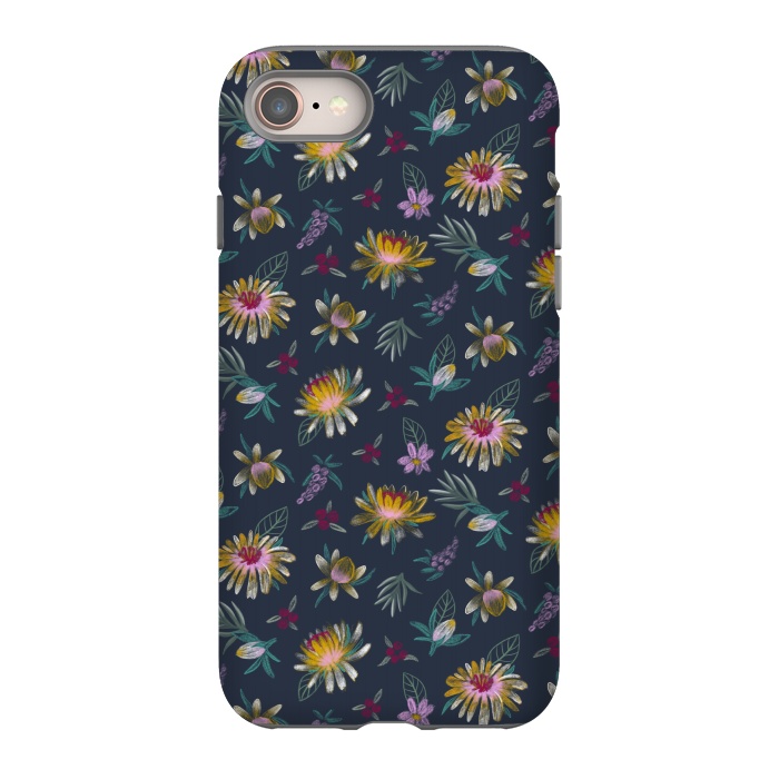 iPhone 8 StrongFit Blue Floral by Tishya Oedit