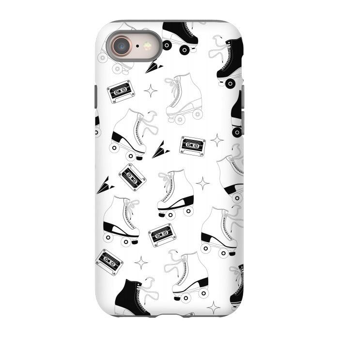 iPhone 8 StrongFit Roller skates pattern 07 by Jelena Obradovic