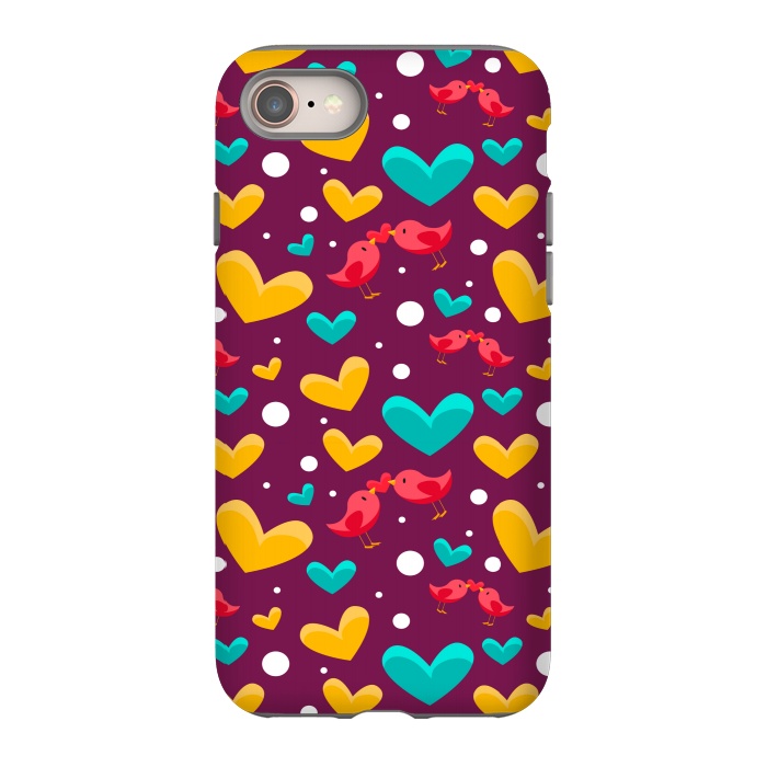 iPhone 8 StrongFit valentine bird love by MALLIKA
