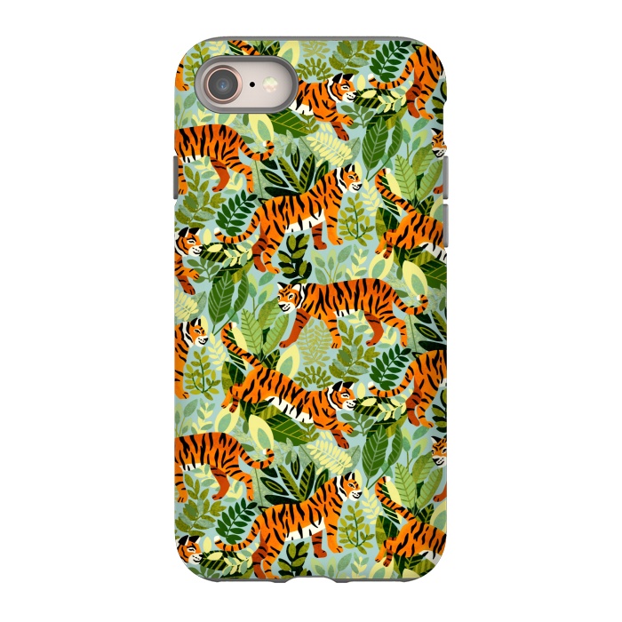 iPhone 8 StrongFit Bright Bangel Tiger Jungle  by Tigatiga