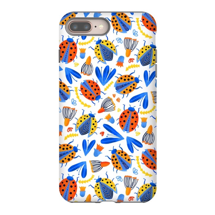 iPhone 8 plus StrongFit Fresh Ladybird Botanical  by Tigatiga