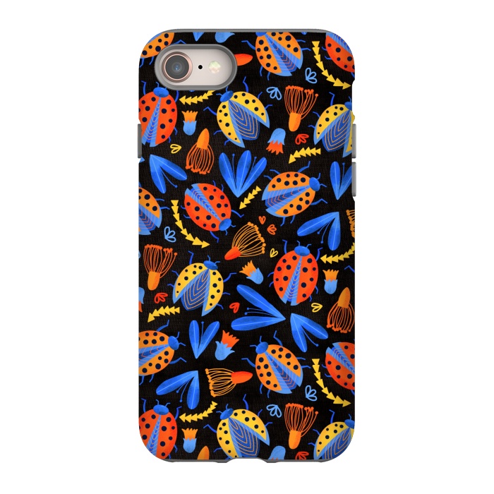 iPhone 8 StrongFit Moody Ladybird Botanical  by Tigatiga