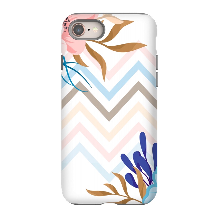 iPhone 8 StrongFit chevron flowers by haroulita
