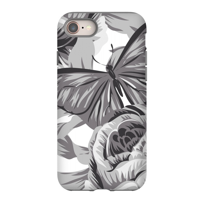 iPhone 8 StrongFit minimal floral butterfly by haroulita