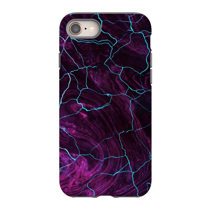 iPhone 8 StrongFit Metallic dark purple marble by Oana 