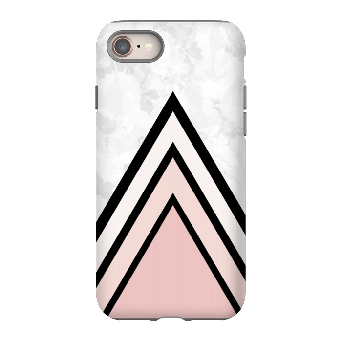 iPhone 8 StrongFit Black pink triangles by Jms
