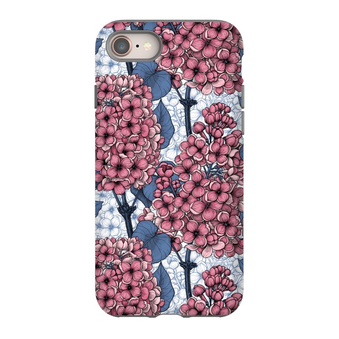 iPhone 8 StrongFit Lilac in pink and blue by Katerina Kirilova