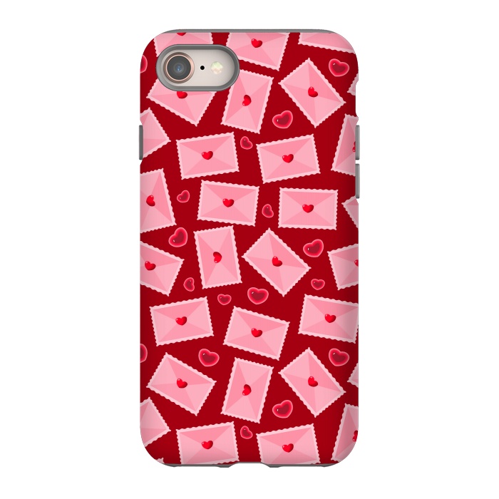 iPhone 8 StrongFit PINK LOVE LETTERS  by MALLIKA