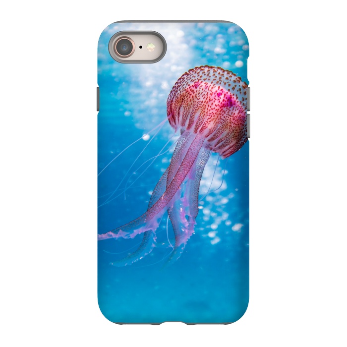 iPhone 8 StrongFit Shallow Focus Photo of Pink and Brown Jellyfish by Winston