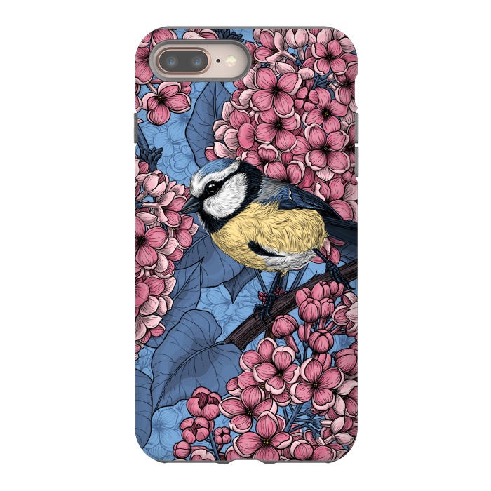 iPhone 8 plus StrongFit Tit bird in the lilac garden 2 by Katerina Kirilova