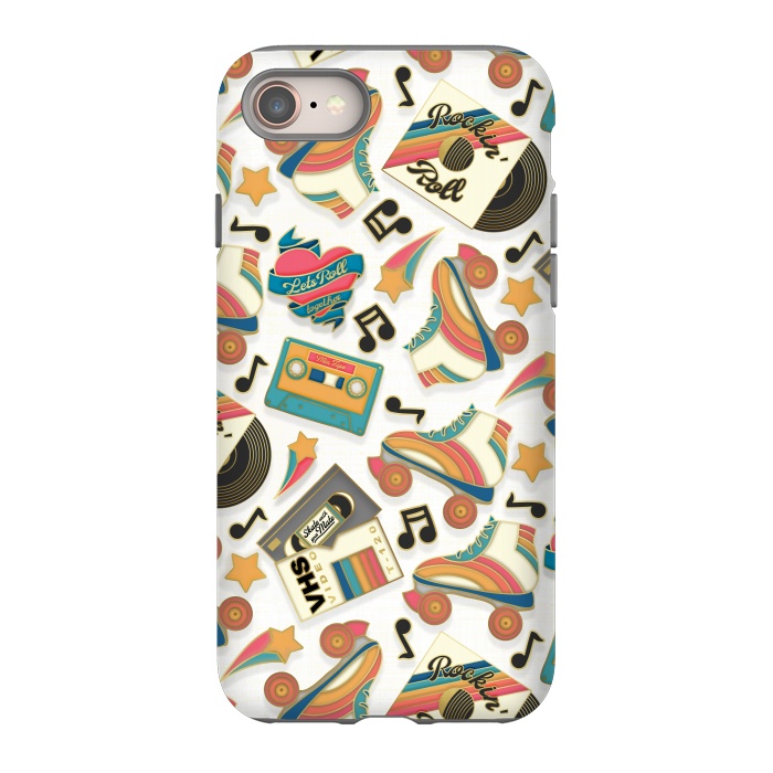 iPhone 8 StrongFit Retro Roller Rink by gingerlique