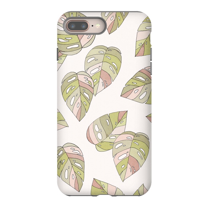 iPhone 8 plus StrongFit Dancing Leaves by Barlena