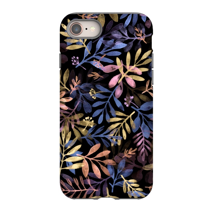 iPhone 8 StrongFit colorful branches on a black background by Alena Ganzhela