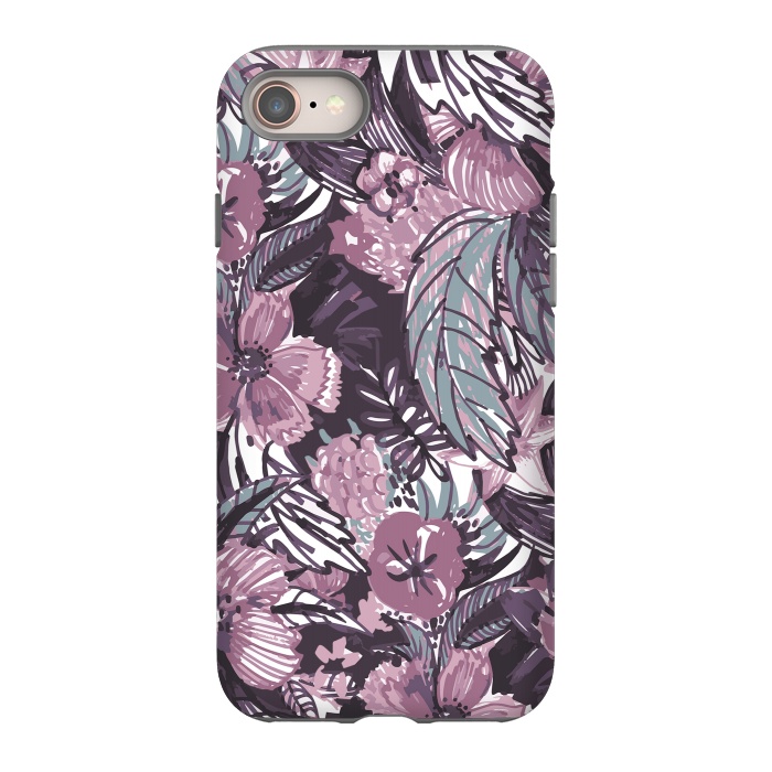 iPhone 8 StrongFit Modern sketched flower bouquet by Oana 