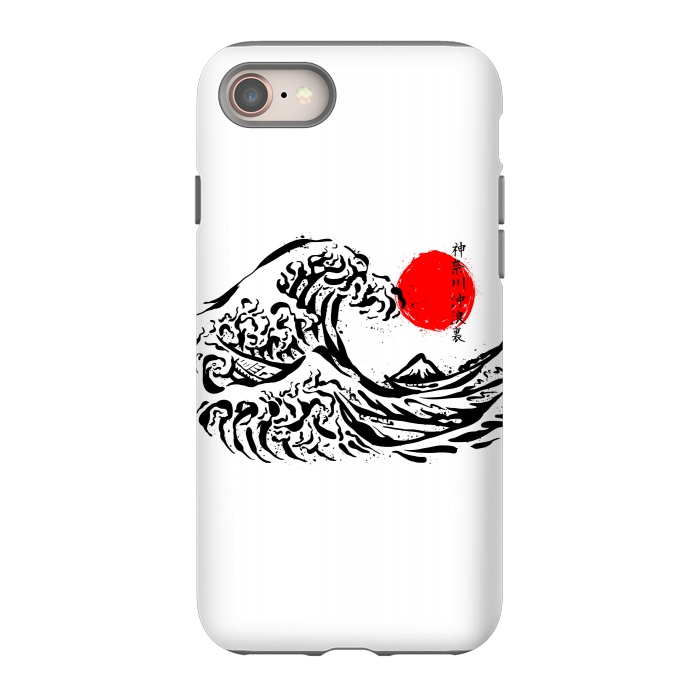 iPhone 8 StrongFit The Great Wave off Kanagawa Ink by Afif Quilimo