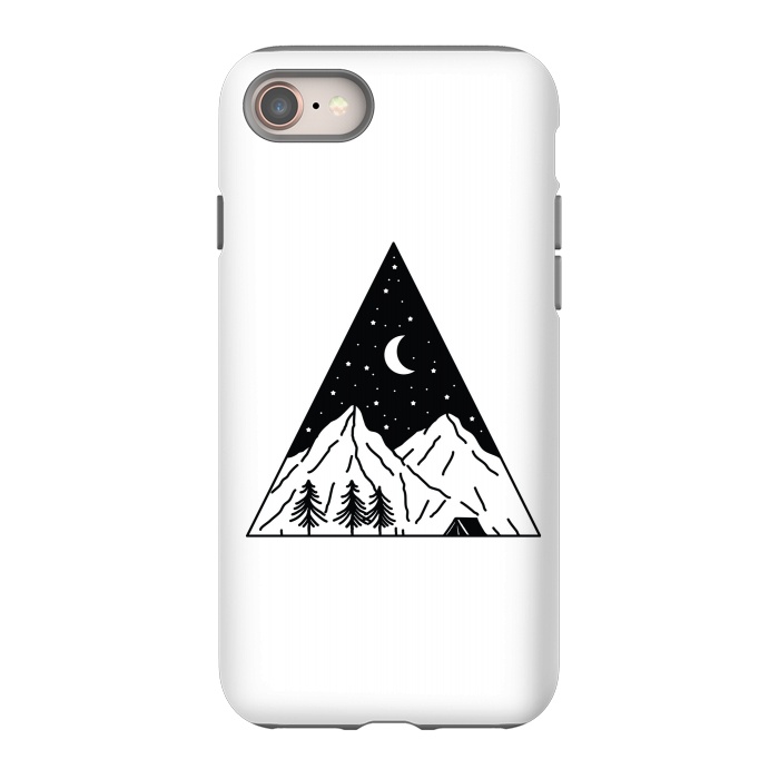 iPhone 8 StrongFit Night Camping Triangle by Afif Quilimo