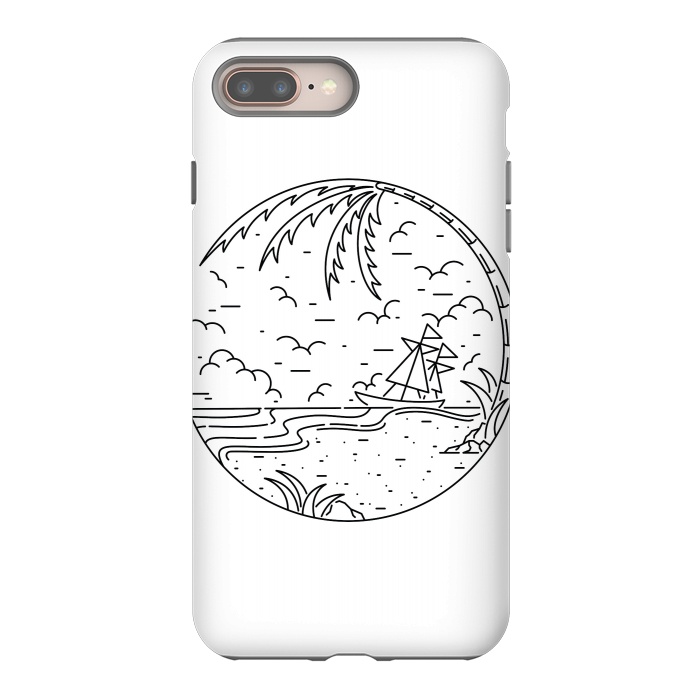 iPhone 8 plus StrongFit Beach and Ship by Afif Quilimo